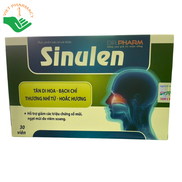 Viên uống hỗ trợ giảm mũi, ngạt mũi do viêm xoang Dr Pharma Sinulen