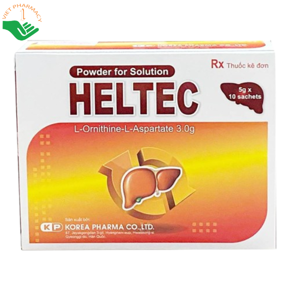 Thuốc Heltec 3g Korea điều trị giảm chức năng giải độc của gan, bệnh não gan tiềm ẩn (10 gói x 5g)