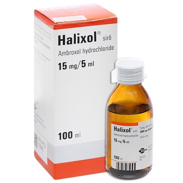 Thuốc ho Halixol 15mg/5ml điều trị bệnh đường hô hấp (Chai 100ml)