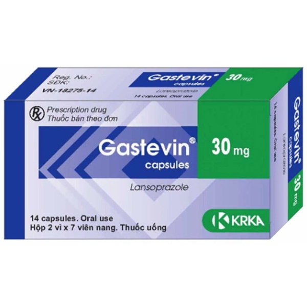 Thuốc Gastevin 30mg điều trị loét dạ dày tá tràng (Hộp 2 vỉ x 7 viên)