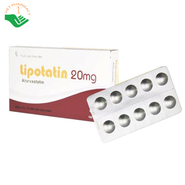 Thuốc Lipotatin 20mg Mebiphar điều trị tăng cholesterol toàn phần (3 vỉ x 10 viên)